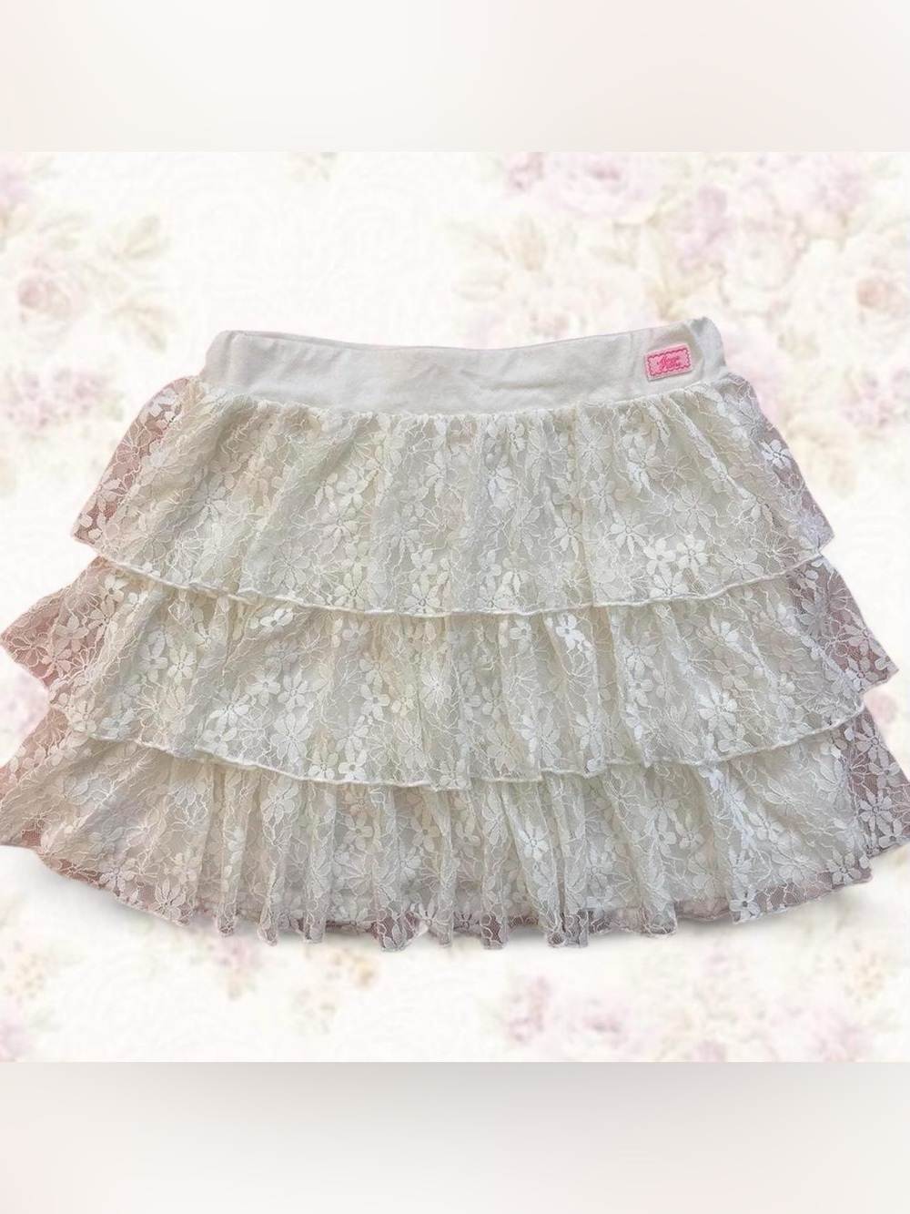 Mezzo Piano frill lace skirt